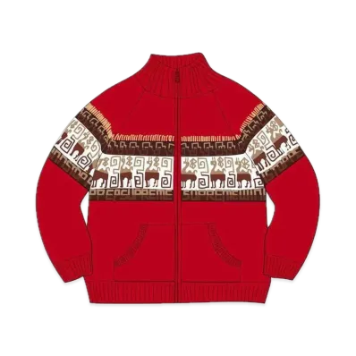 Supreme Chullo WINDSTOPPER® Zip Up Sweater "Red"
