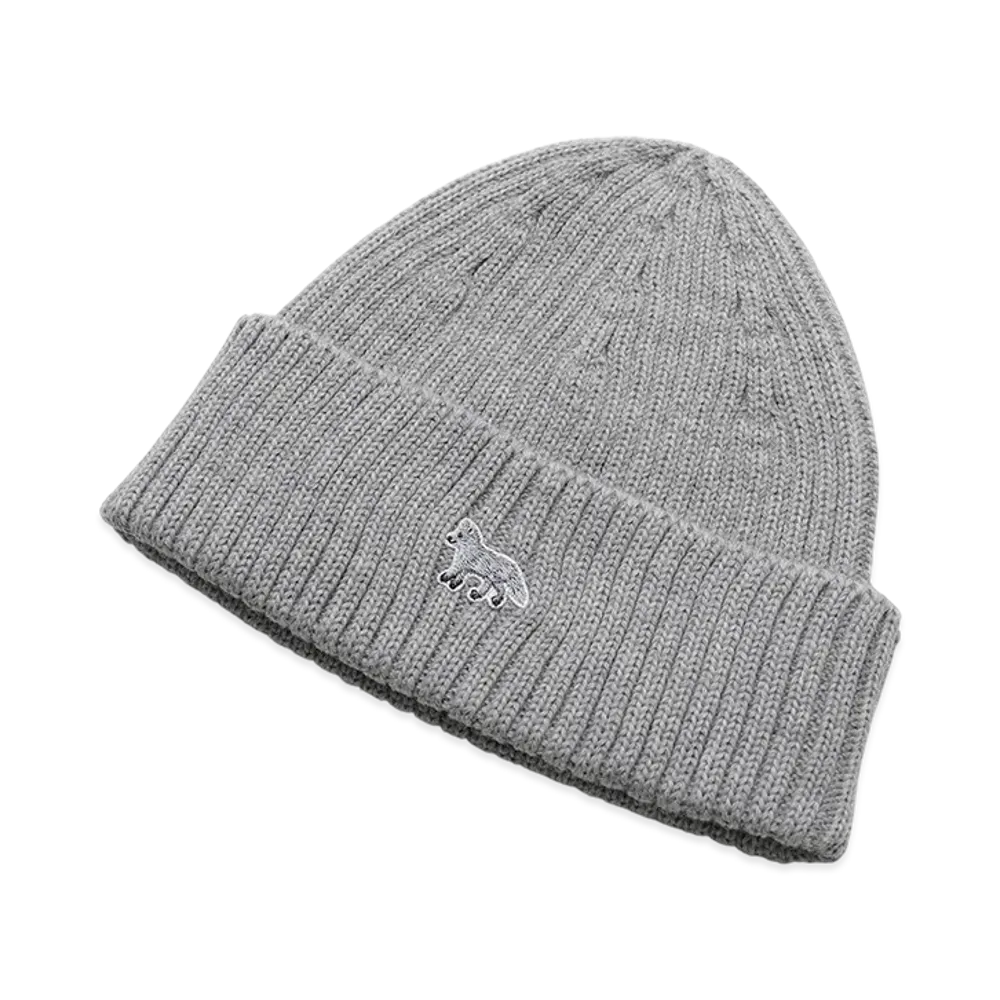 Maison Kitsune Baby Fox Beanie "Medium Grey Melange"