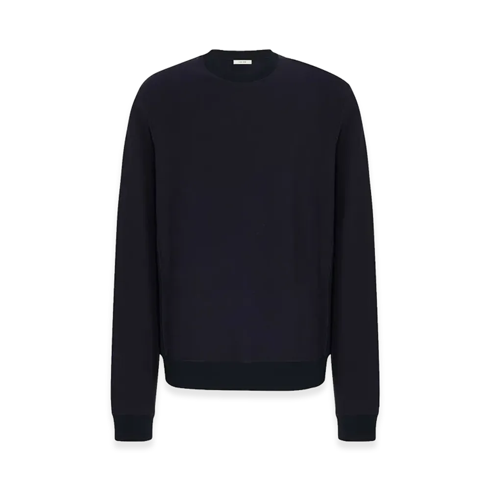 The Row Sinta Cotton and Cashmere Top "Dark Navy"