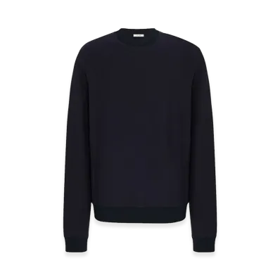 The Row Sinta Cotton and Cashmere Top "Dark Navy"