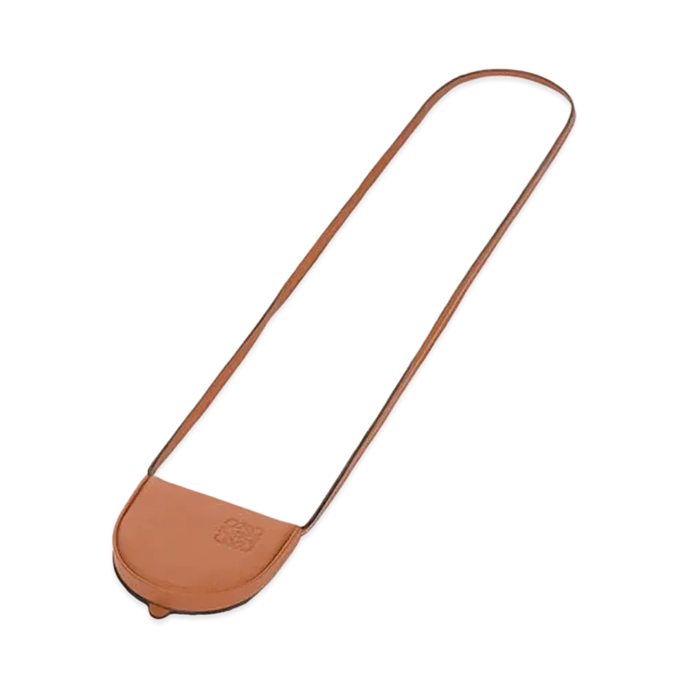 LOEWE Mini Heel Pouch In Soft Calfskin "Tan"