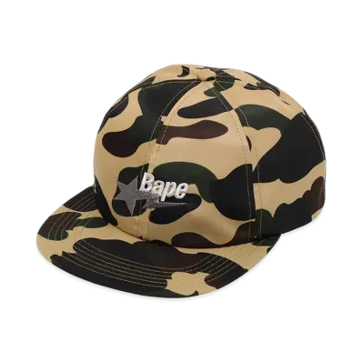A BATHING APE 1ST Camo Bape Sta Logo Nylon Cap "Yellow"