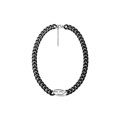 Diesel Dx1610931 Stainless Steel Chain Necklace "Black"