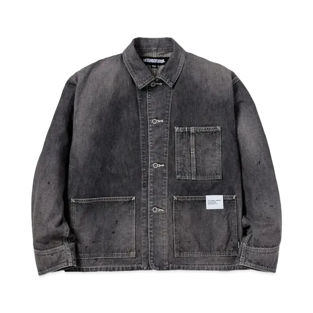 NEIGHBORHOOD Washed Short Coverall Jacket "Black"