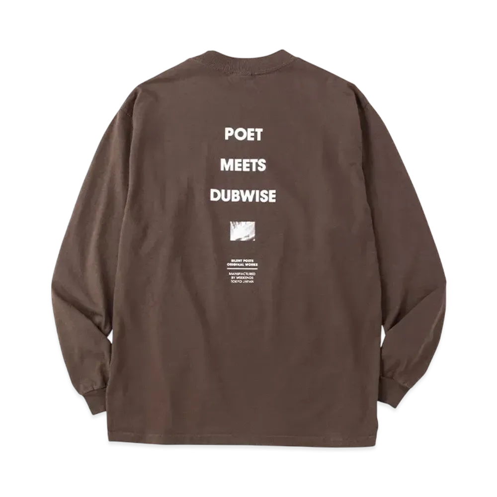 POET MEETS DUBWISE PMD Loose Fit Logo L/S T-Shirt "Mocha"