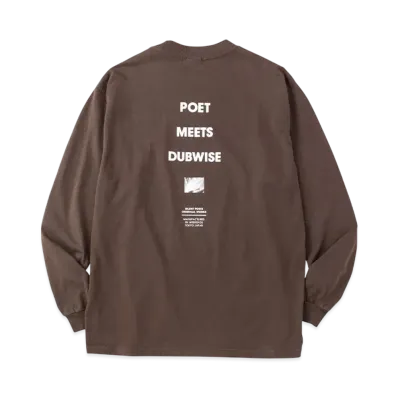 POET MEETS DUBWISE PMD Loose Fit Logo L/S T-Shirt "Mocha"
