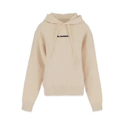 Jil Sander Logo Hoodie "Off White"
