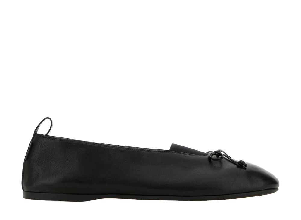 MIU MIU Women's Nappa Leather Ballerinas "Black"