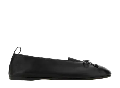 MIU MIU Women's Nappa Leather Ballerinas "Black"