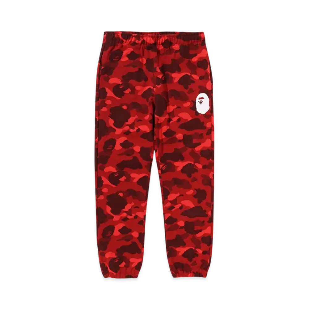 A BATHING APE Color Camo Sweat Pants "Red"