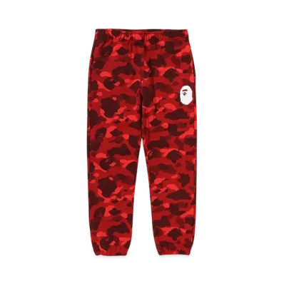 A BATHING APE Color Camo Sweat Pants "Red"