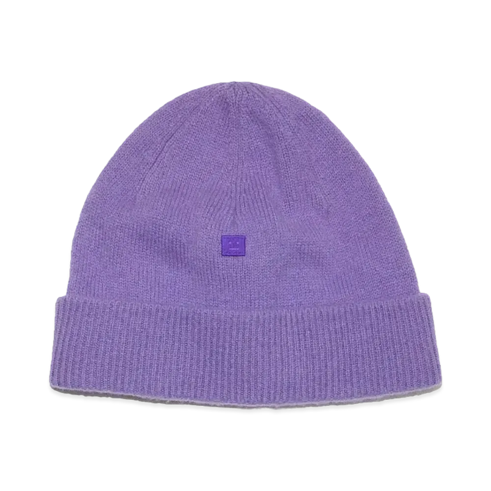 Acne Studios Micro Face Patch Beanie "Iris Purple"