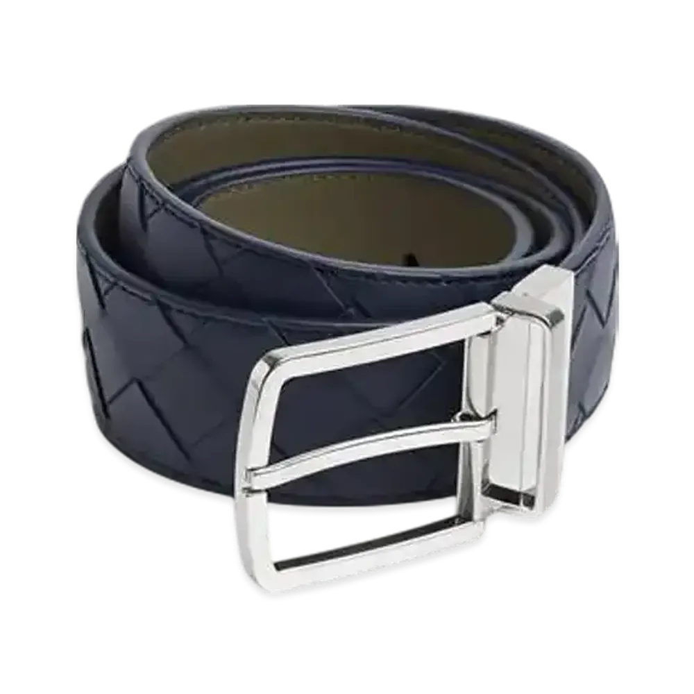 Bottega Veneta Intrecciato Belt "Abyss/Cypress"