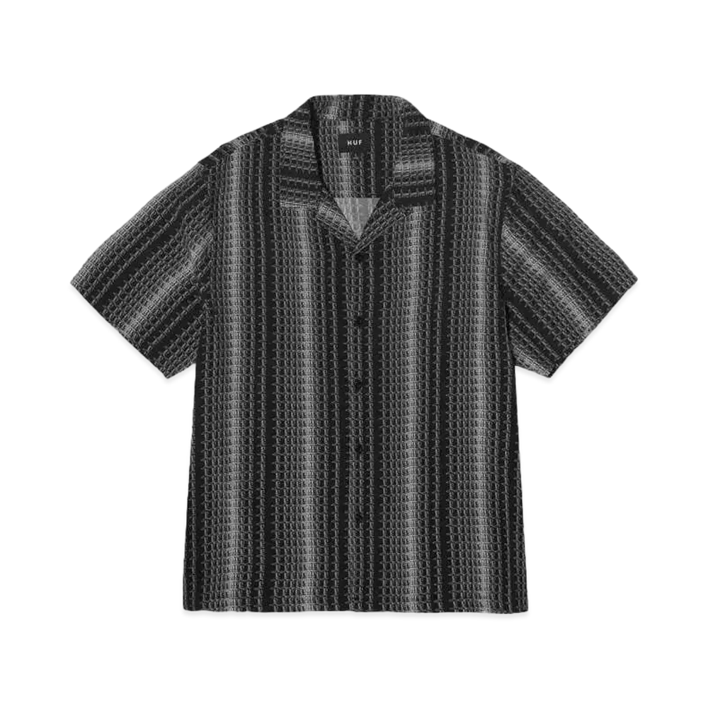 HUF Script Stripe Resort Shirt "Black"