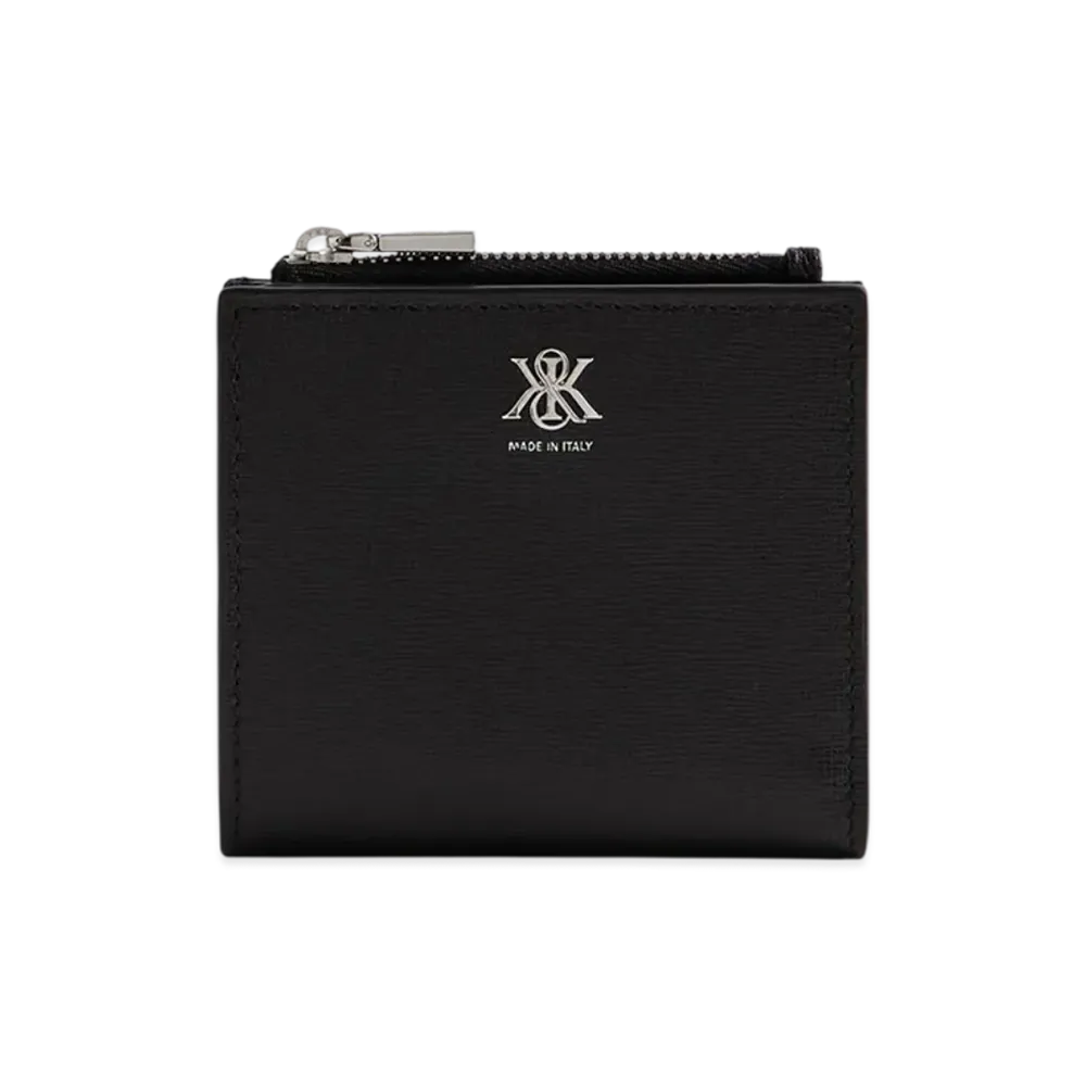 Kithmas Saffiano Leather Snap Wallet "Black"