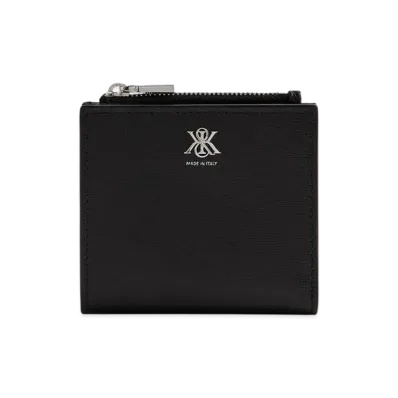 Kithmas Saffiano Leather Snap Wallet "Black"