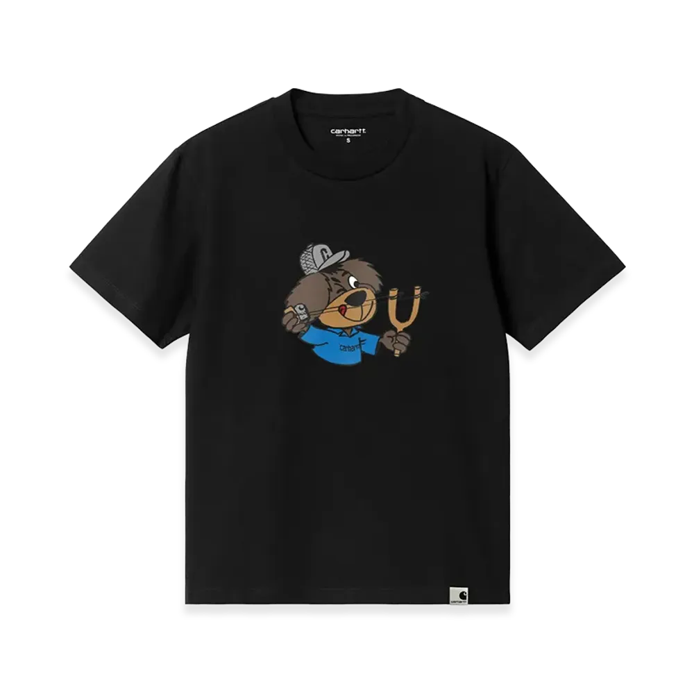 Carhartt WIP Women's S/S Slingshot T-Shirt "Black/Heavy Stone Wash"