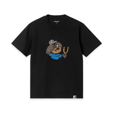 Carhartt WIP Women's S/S Slingshot T-Shirt "Black/Heavy Stone Wash"