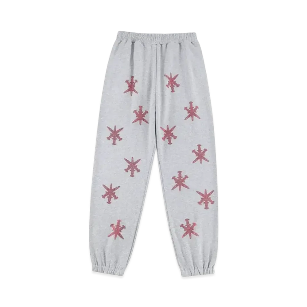 Unknown London Rhinestone Jogger "Light Grey"