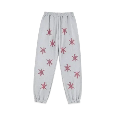 Unknown London Rhinestone Jogger "Light Grey"