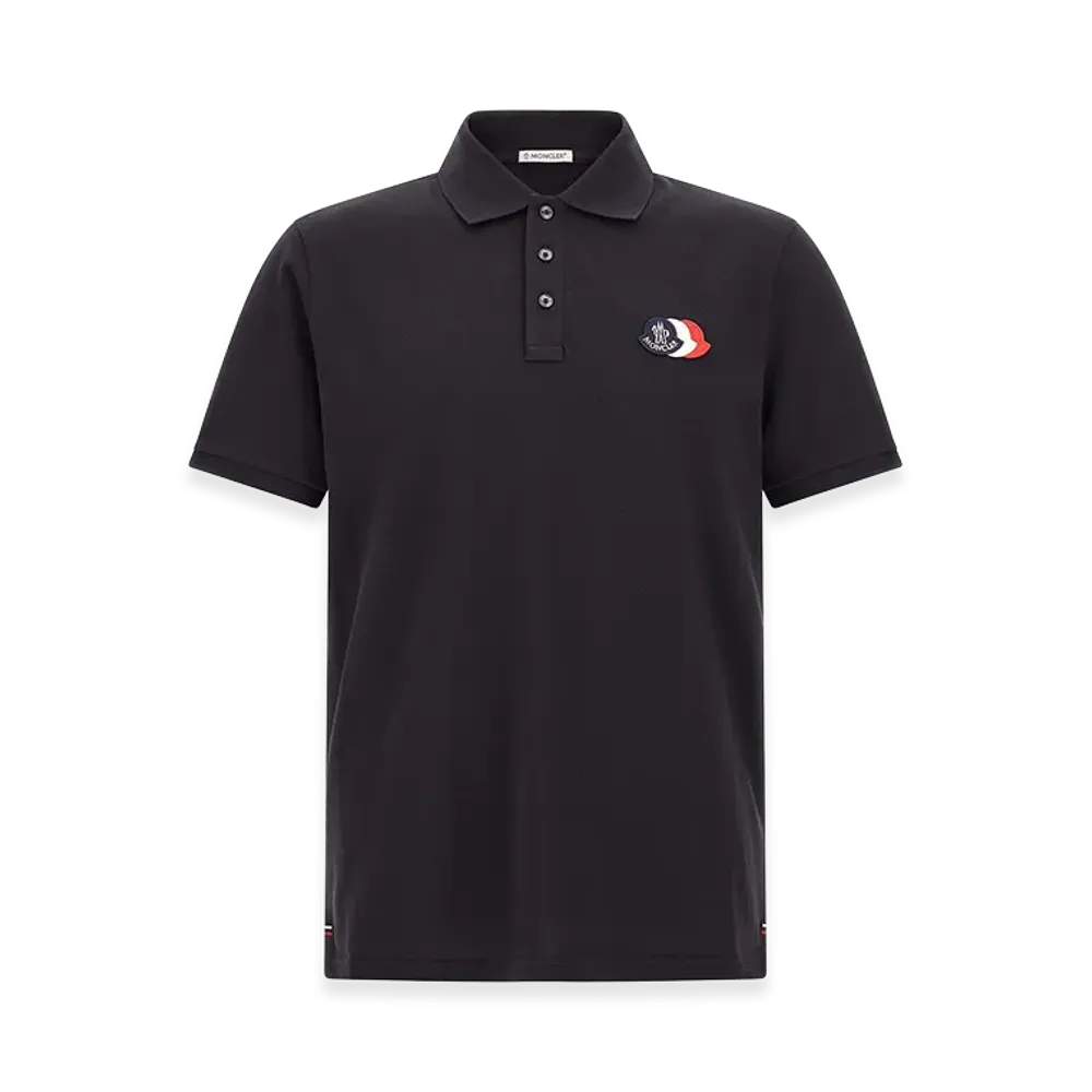 MONCLER Triple Logo Polo Shirt "Blue"