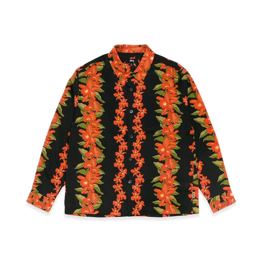 Stussy Hawaiian Floral Shirt "Black"