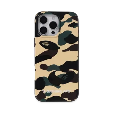 A BATHING APE 1St Camo Iphone 16 Pro Max Case "Yellow"