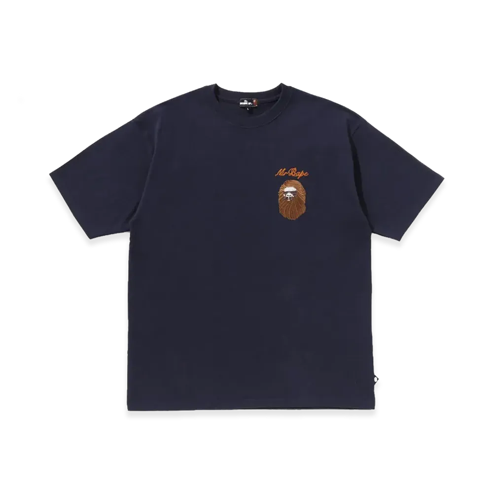 A BATHING APE Mr. BATHING APE SS Tee #1 "Navy"