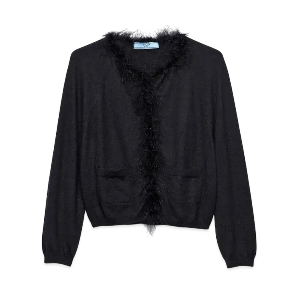 PRADA Women's Cashmere Cardigan "Black"