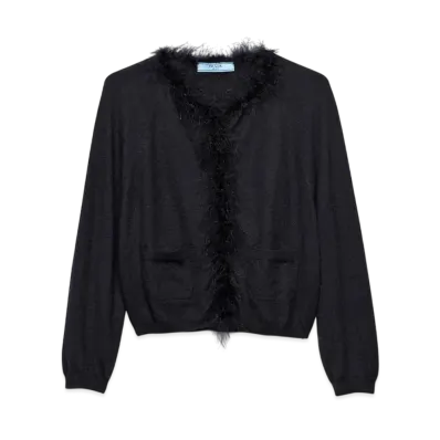 PRADA Women's Cashmere Cardigan "Black"