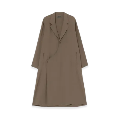S'YTE Polyester Washer Twill Wrap Dress "Khaki"