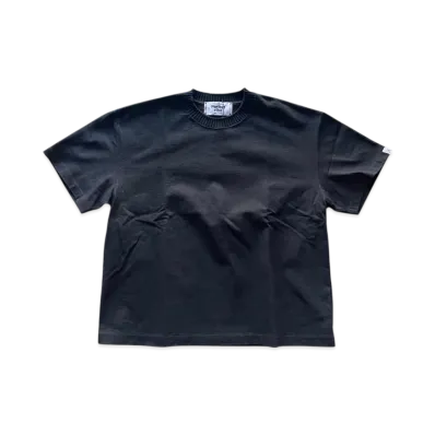 Perfect Ribs Basic Short Sleeve T-Shirts "Black"