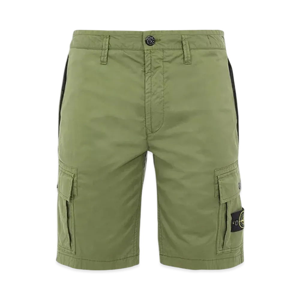 Stone Island L1119 Cotton Twill Bermuda Cargo Shorts - 22SS "Olive Green"
