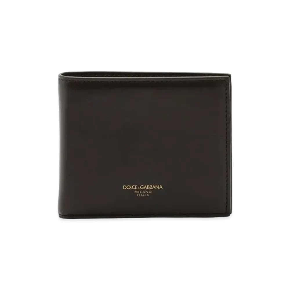 Dolce&Gabbana Bifold Wallet Calfskin Printlog "Black"