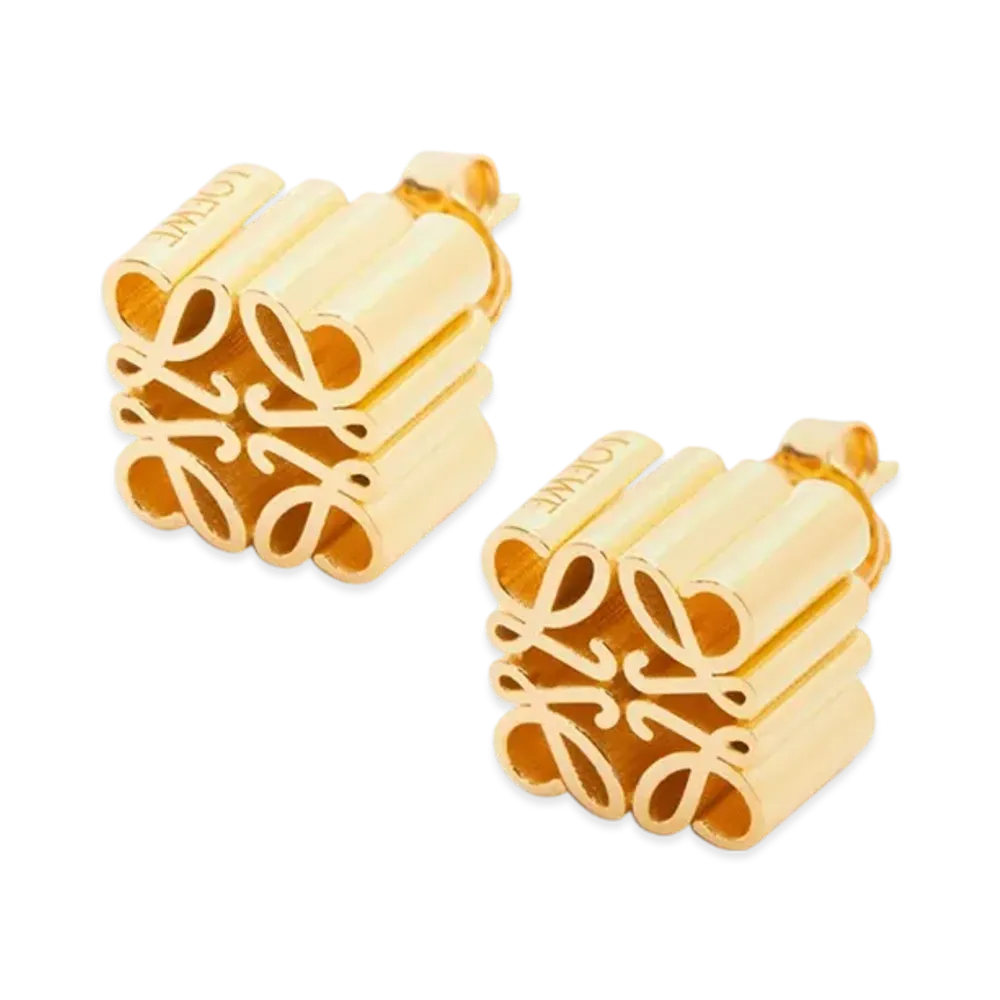 LOEWE Anagram Stud Earrings "Gold"