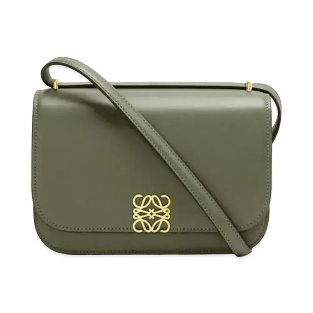 LOEWE Small Goya Bag In Silk Calfskin "Avocado Green"