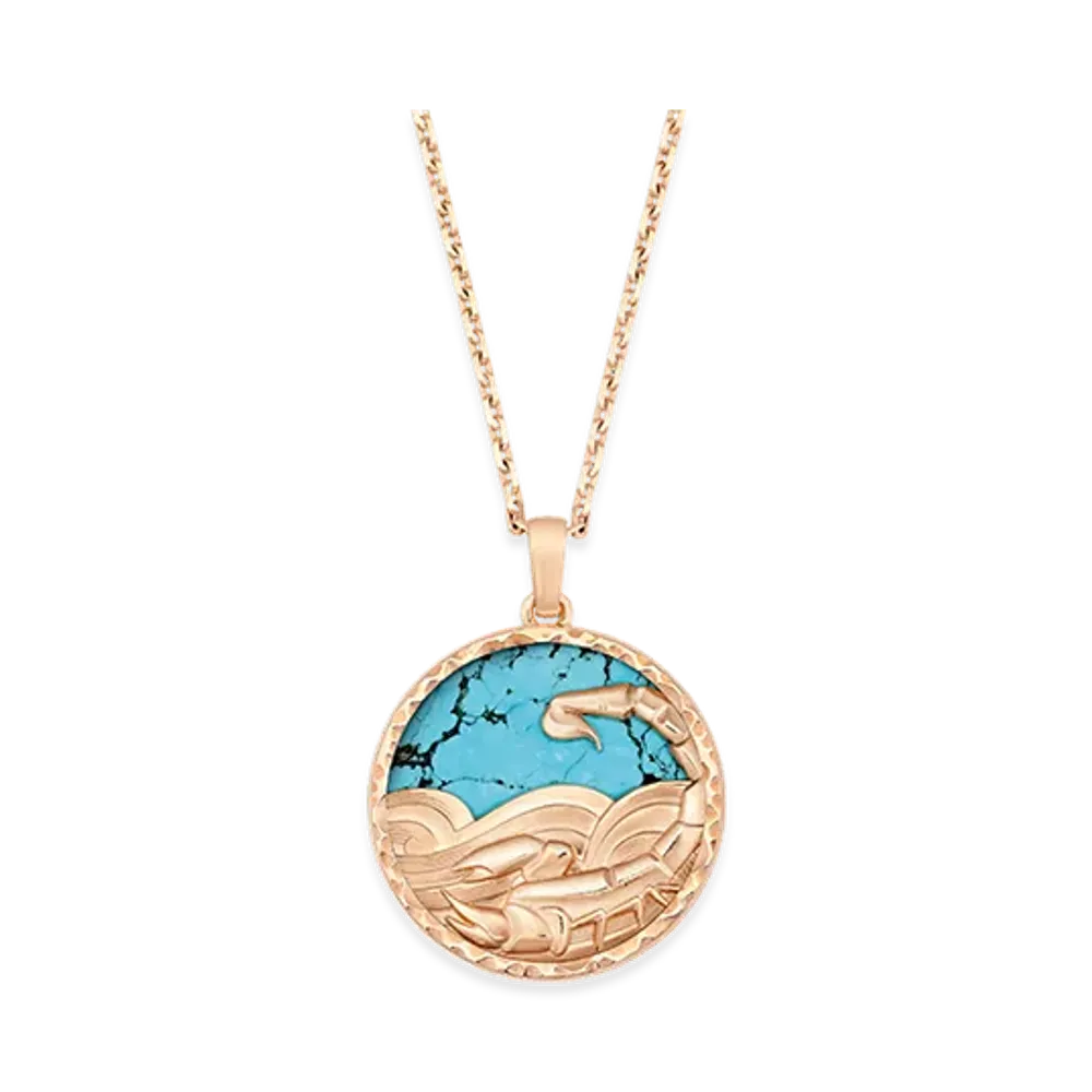 Van Cleef & Arpels Zodiaque long necklace Scorpii Scorpio "18K Rose gold/Turquoise"