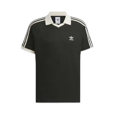 adidas Waffle Short Sleeve Polo Shirt "Black"