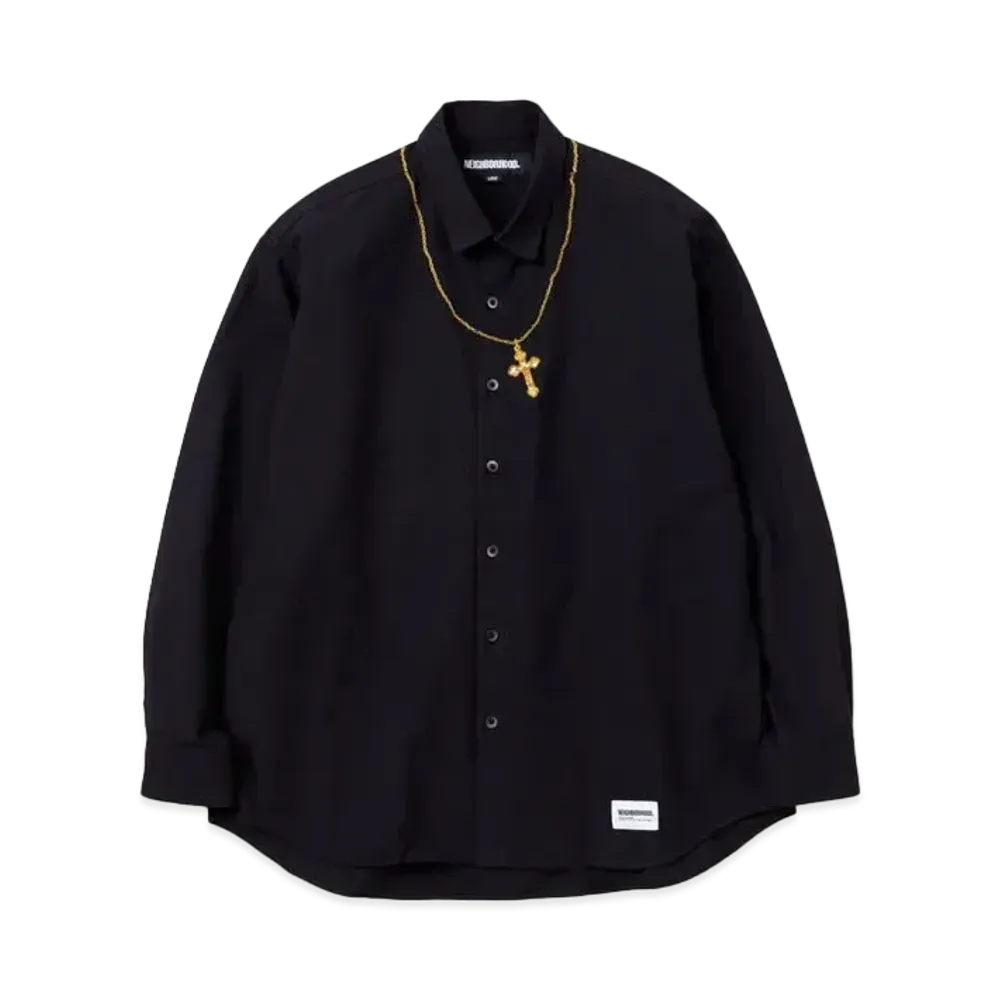 NEIGHBORHOOD Cross Embroidery Shirt LS "Black"