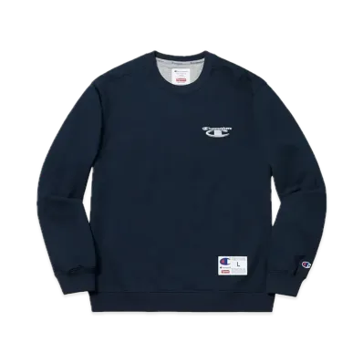 Supreme x Champion 3D Metallic Crewneck "Navy"
