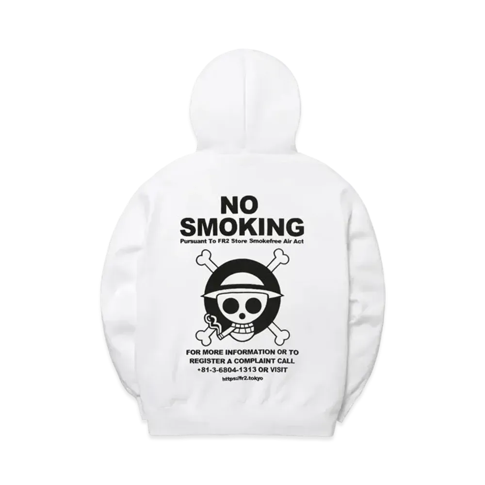 FR2 x ONE PIECE Collaboration Pirates Embroidery Hoodie "White"