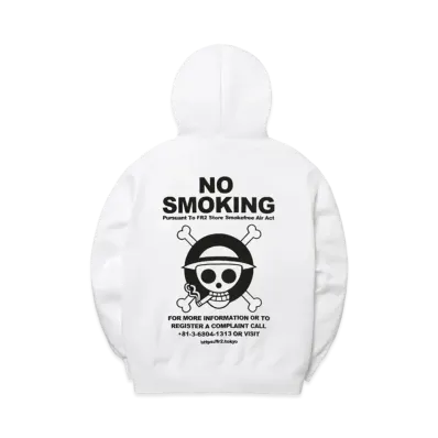 FR2 x ONE PIECE Collaboration Pirates Embroidery Hoodie "White"