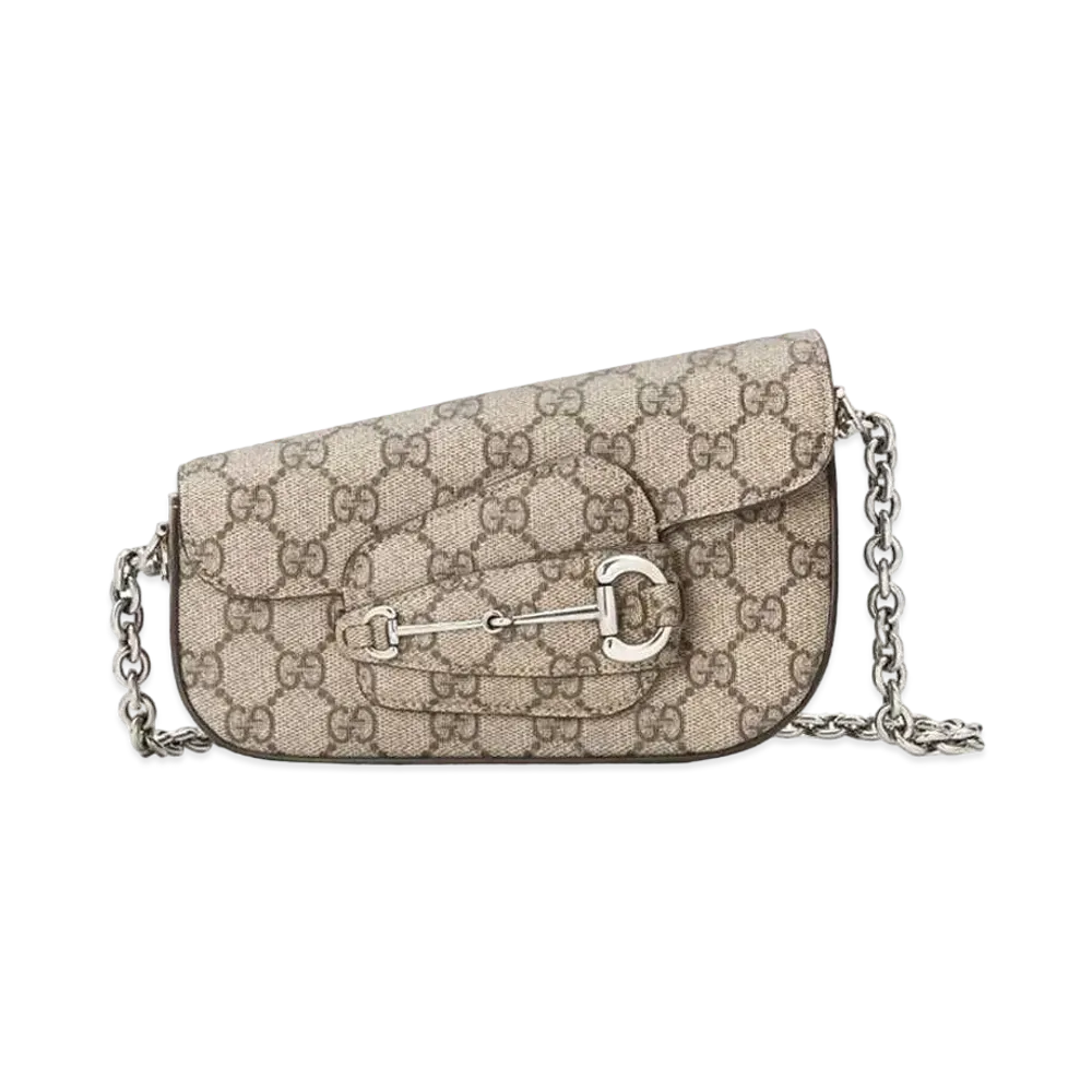GUCCI Horsebit 1955 Mini Shoulder Bag "Beige/Ebony"