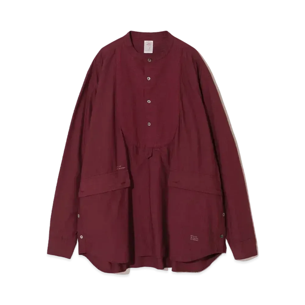 UNDERCOVER 24SS Cotton Typewriter Bottom Shirt "Bordeaux"