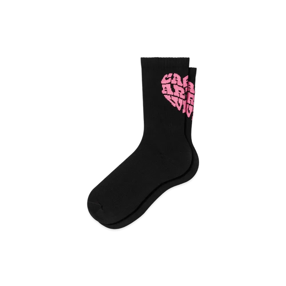 Carhartt WIP Heartbreaker Socks "Lumo Pink Black"