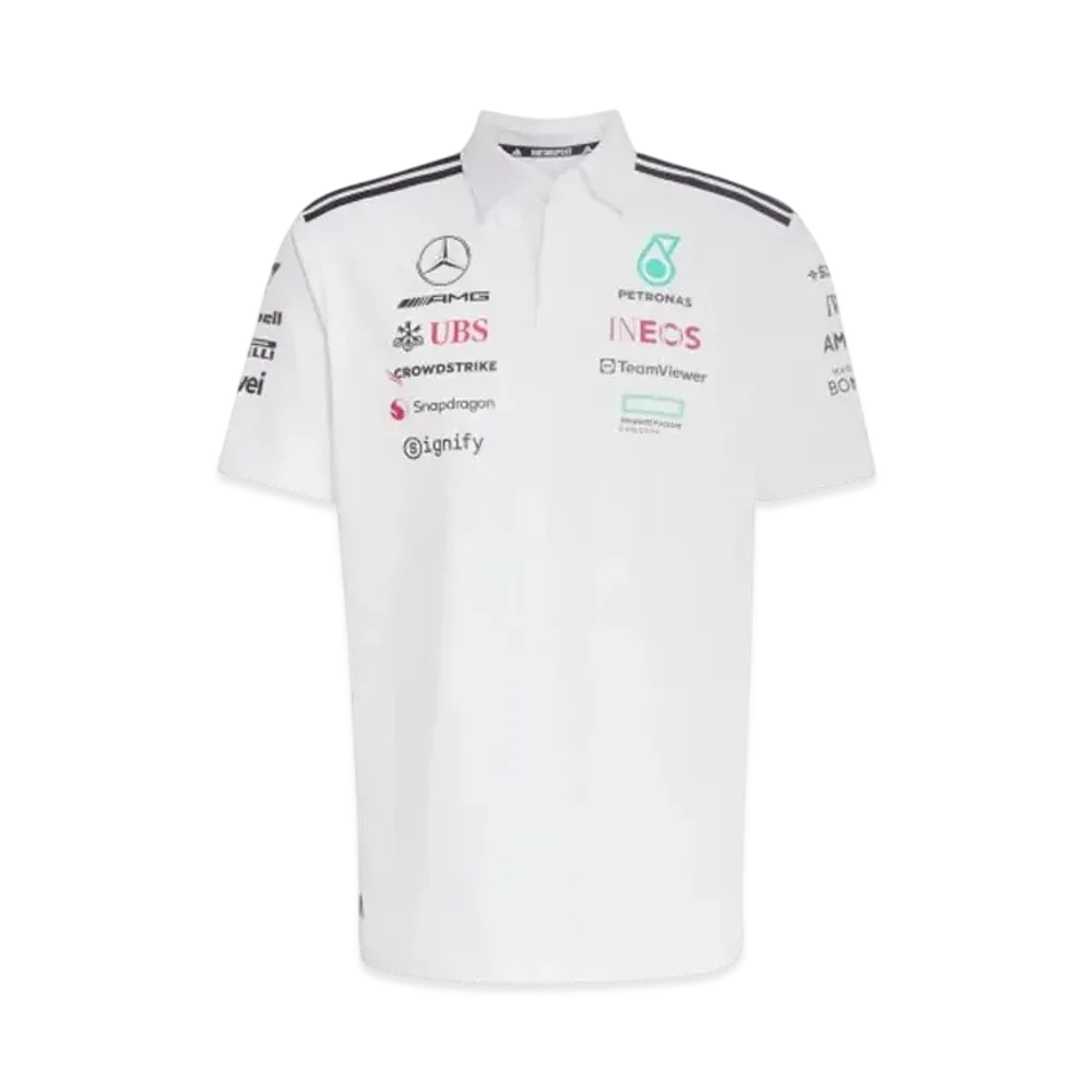 adidas Mercedes-AMG Petronas F1 Team Polo "White Melange/Black"