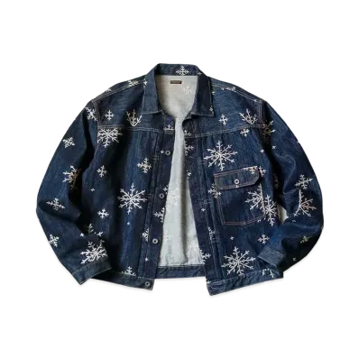 KAPITAL 14oz DENIM 雪柄刺繍 1ST JACKET "Indigo"