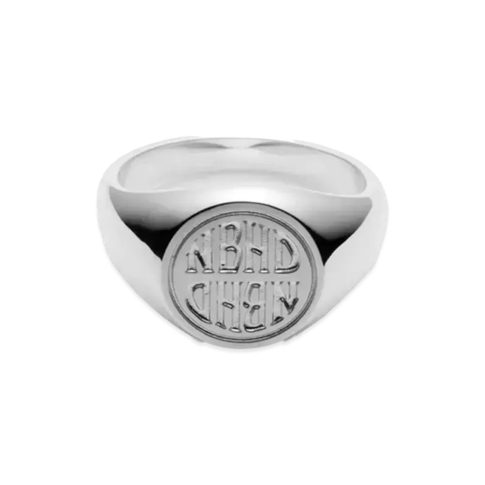 NEIGHBORHOOD Silver Signet Ring "Silver"