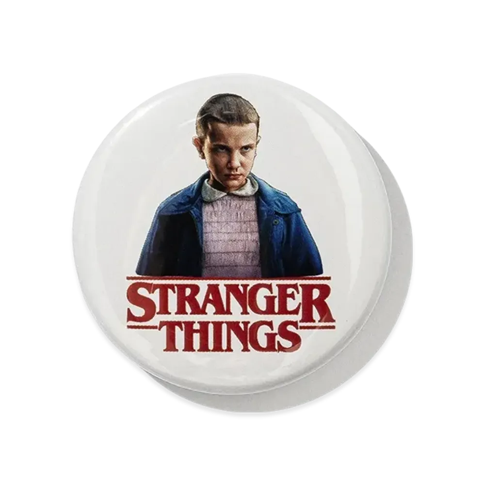 Netflix Stranger Things x V.A. Can Badge 38mm "Light Gray"
