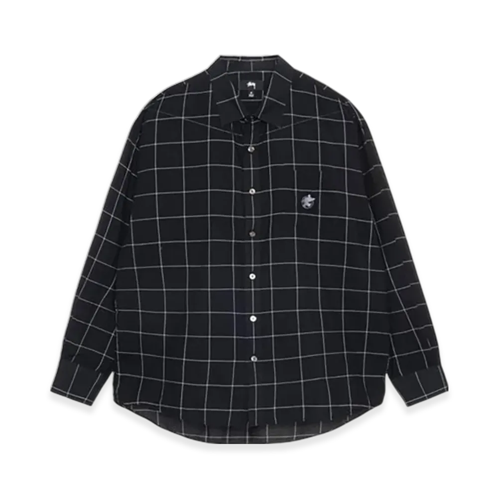 Stussy Light Weight Classic Shirt "Black Windowpane"